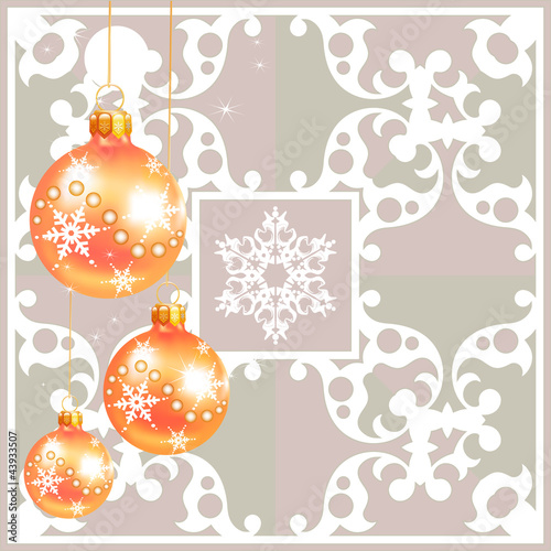 Christmas decorations on a gray background