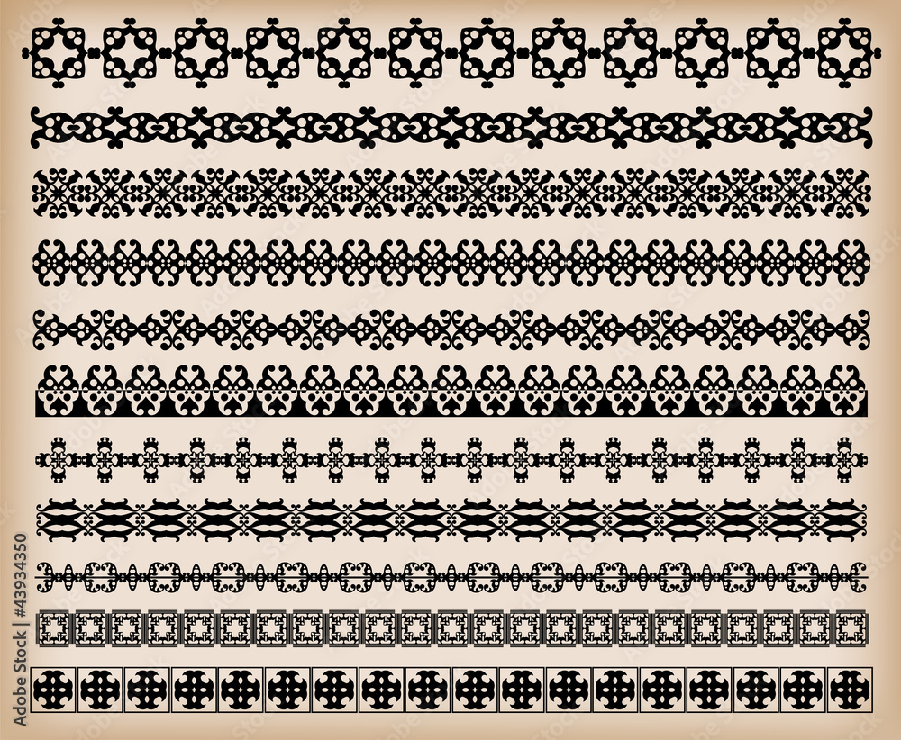 Borders. Set of for design. Calligraphic design elements Borders. Set of for design. Calligraphic design elements