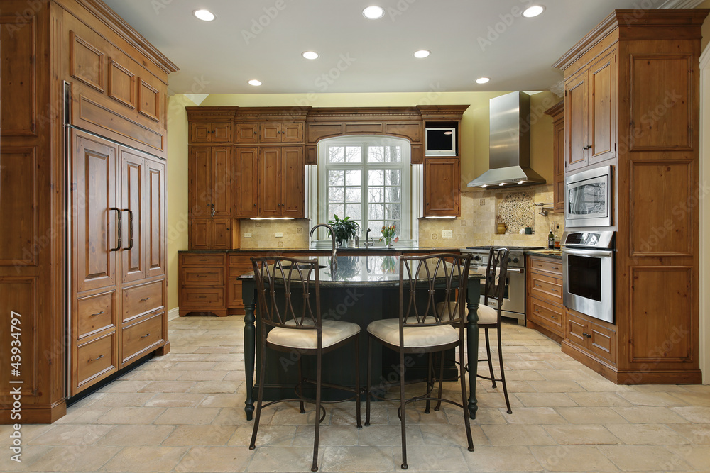 Fototapeta premium Kitchen with center island