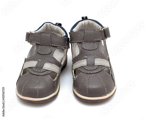child grey summer shoes