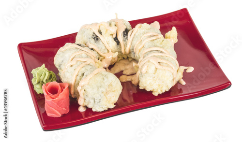 Japanese Cuisine -Tempura Maki Sushi (Deep Fried Roll made of sa