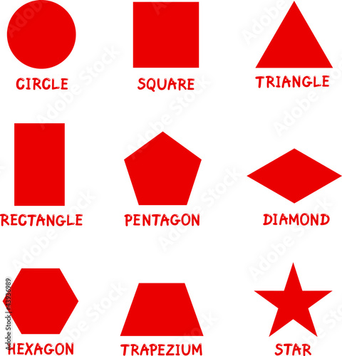 Basic Geometric Shapes with Captions