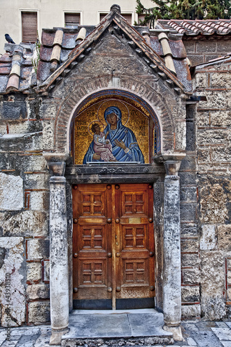 grèce; Athènes : église byzantine