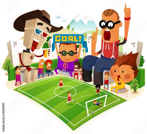 Cheerful Soccer Supporter