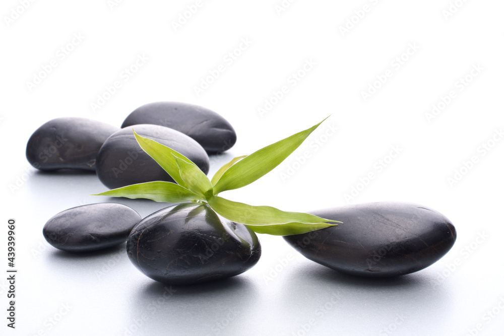 Fototapeta premium Zen pebbles. Stone spa and healthcare concept.