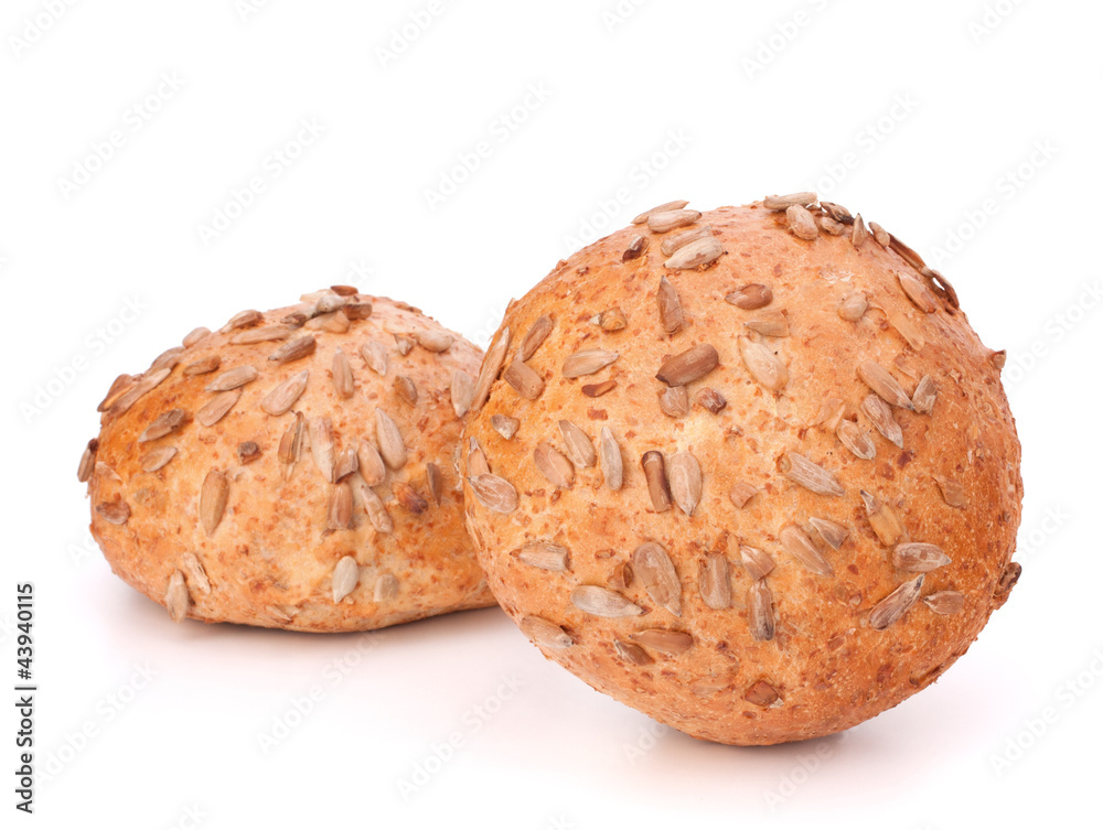 Two sandwich bun with sunflower seeds Two sandwich bun with sunflower seeds
