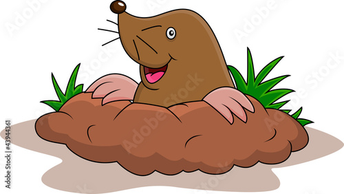 Happy mole cartoon