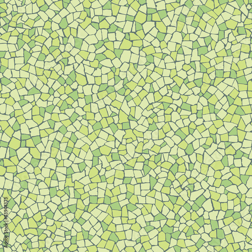 Broken tiles mosaic (trencadis) green pattern