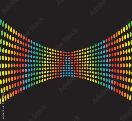 points multicolores sur fond noir