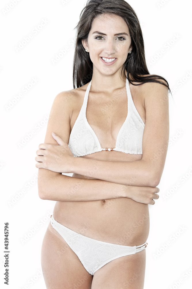 Fototapeta premium Woman in bikini smiling