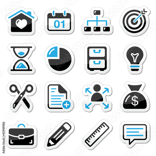 Internet, web icons as labels