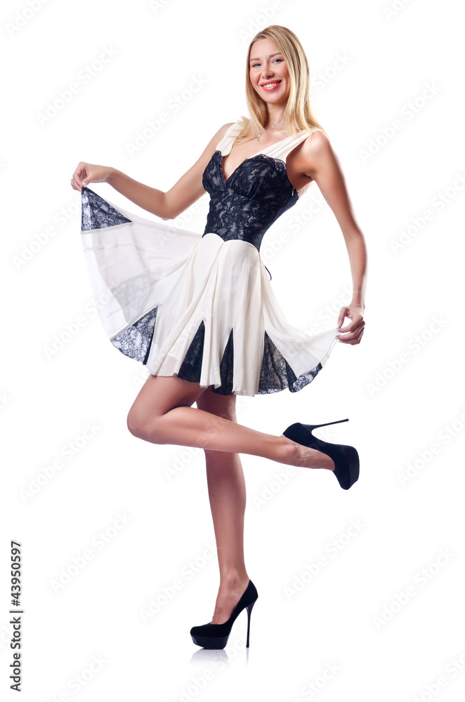 Naklejka premium Fashion concept - woman on white