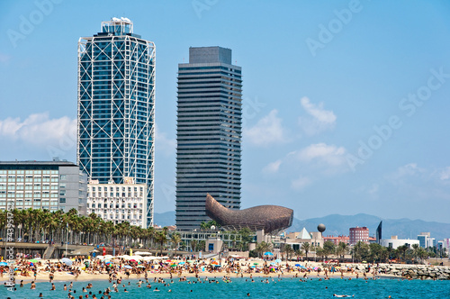 The Barceloneta beach.