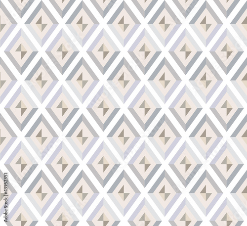 seamless pattern with beige and gray diamons on white background