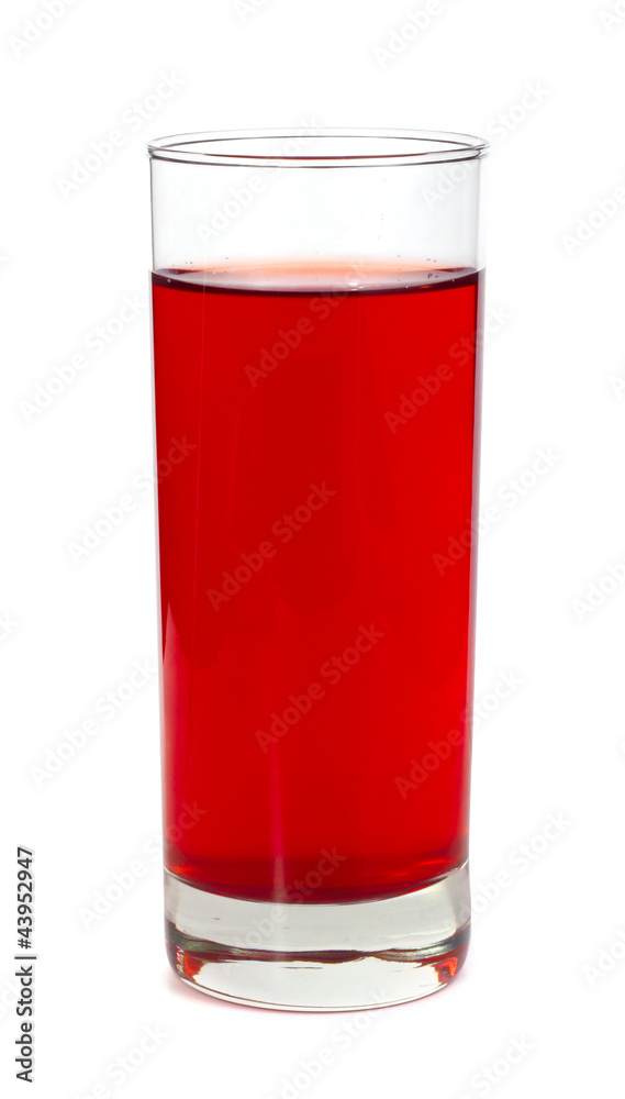 Glass of cherry juice Glass of cherry juice