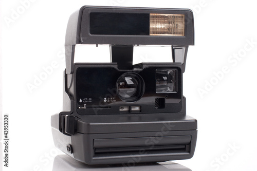 Old instant analog film camera