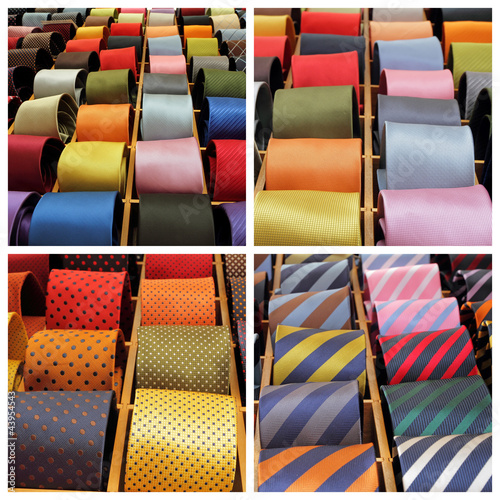 elegant tie collection, Milan ( Milano ) , Italy, Europe Fototapet