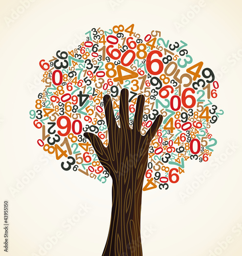 School education concept tree hand