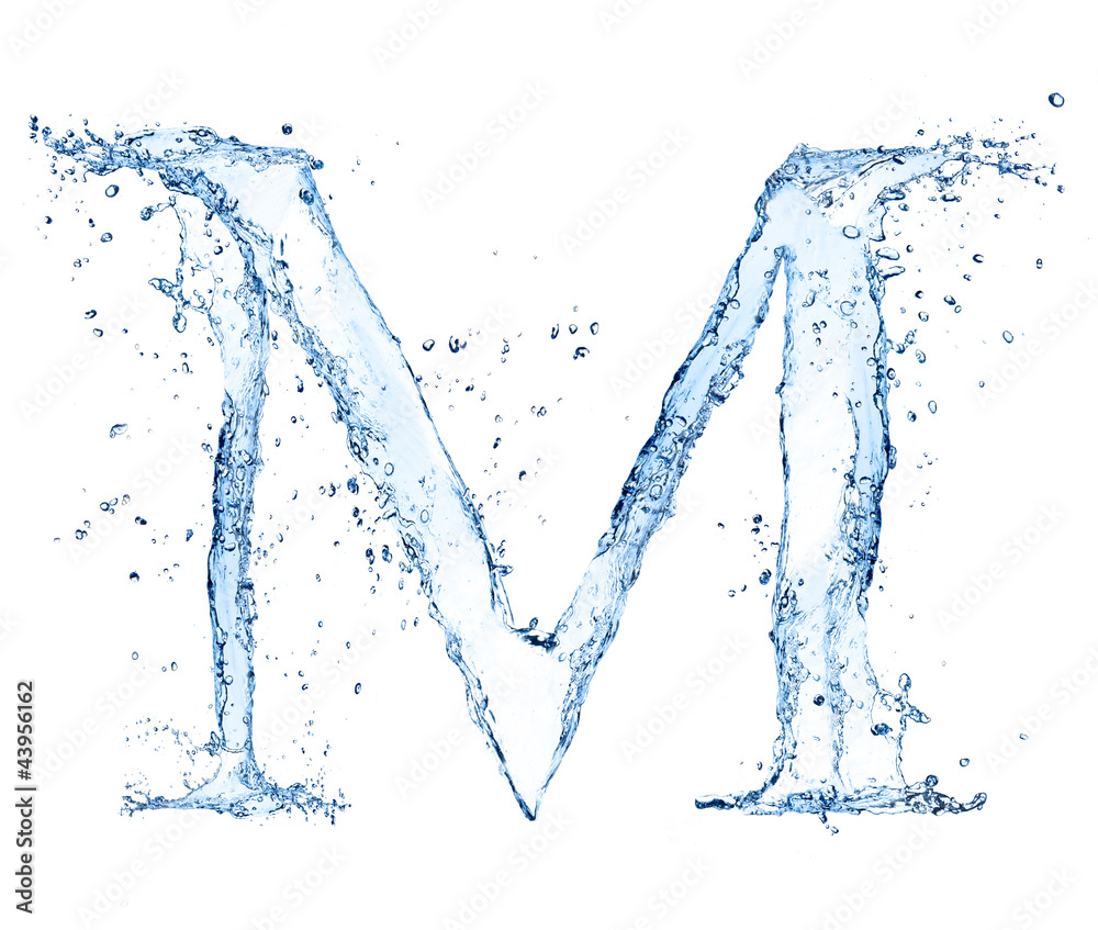 Water splashes letter Water splashes letter