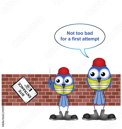construction workers with trainee