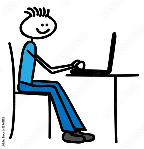 Mann am Computer