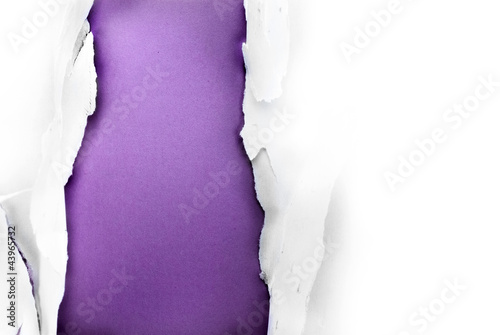 Purple paper hole.