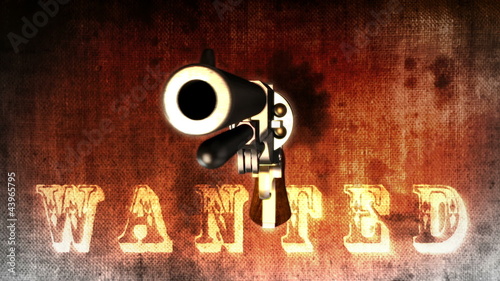 WANTED Background with Revolver - Revolver 02 (HD)