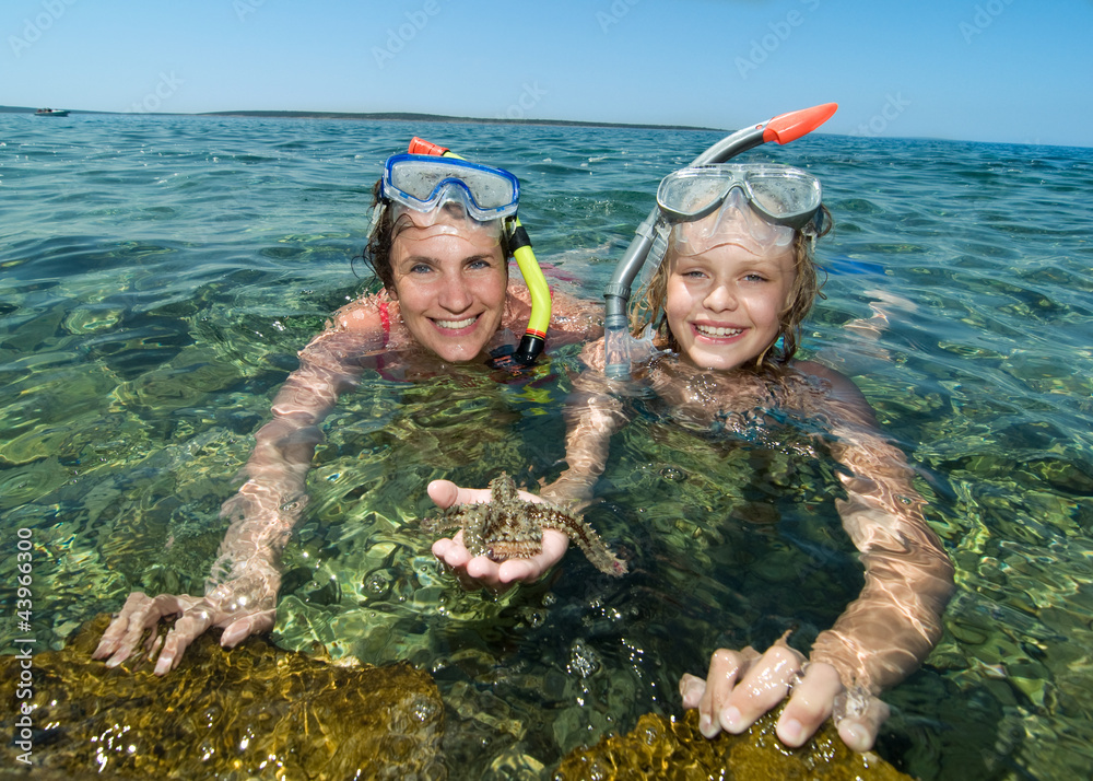 Naklejka premium Snorkeling