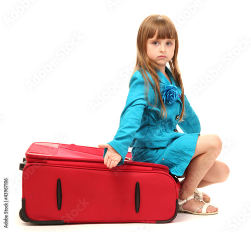 Portrait of little girl wit...