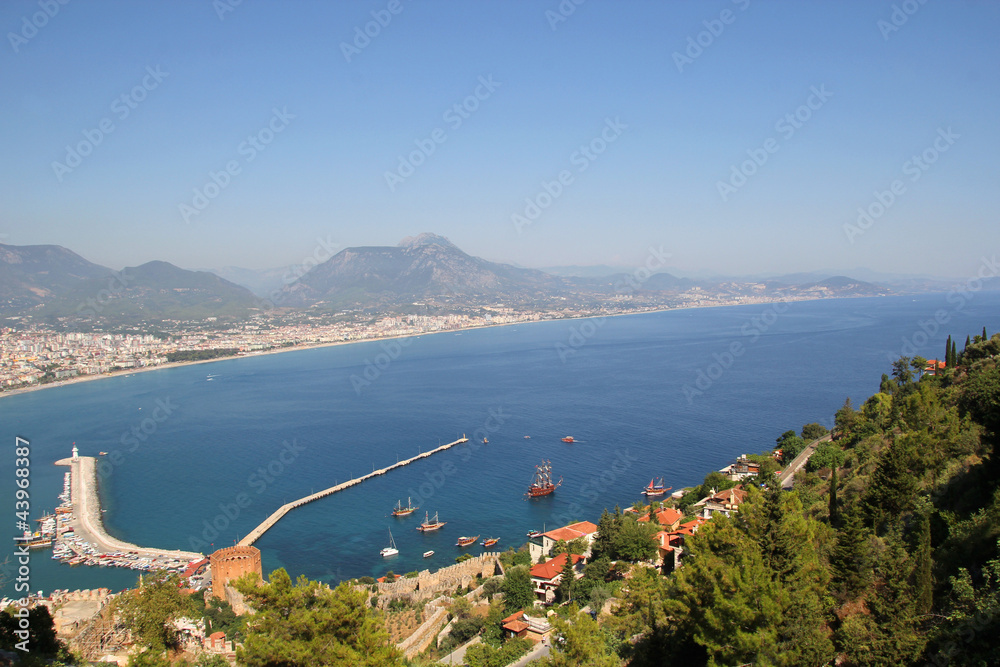 View of the city and port of Alanya