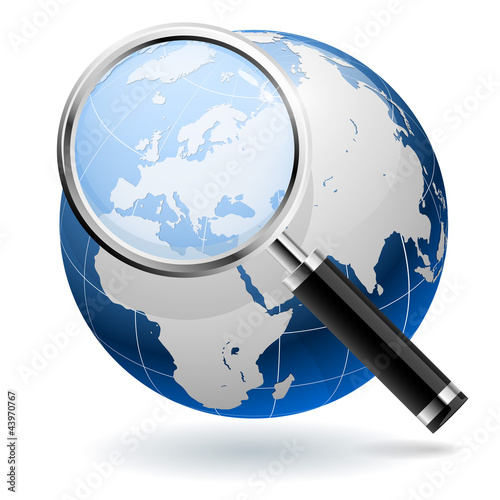Global search concept isolated on white