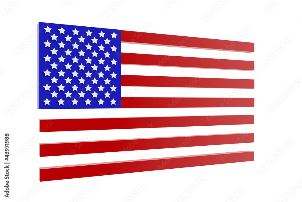 Bandera de Estados Unidos en 3D Bandera de Estados Unidos en 3D