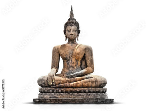buddha statue on white background