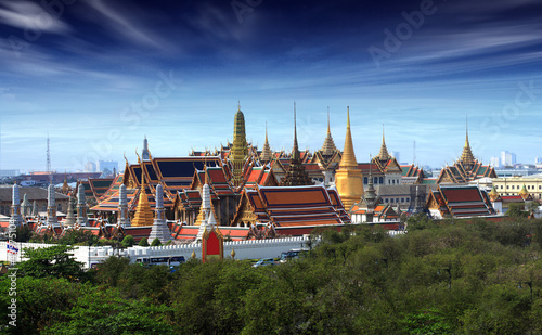 Wat pra kaew Grand palace at dustt,Bangkok Thailand © potowizard