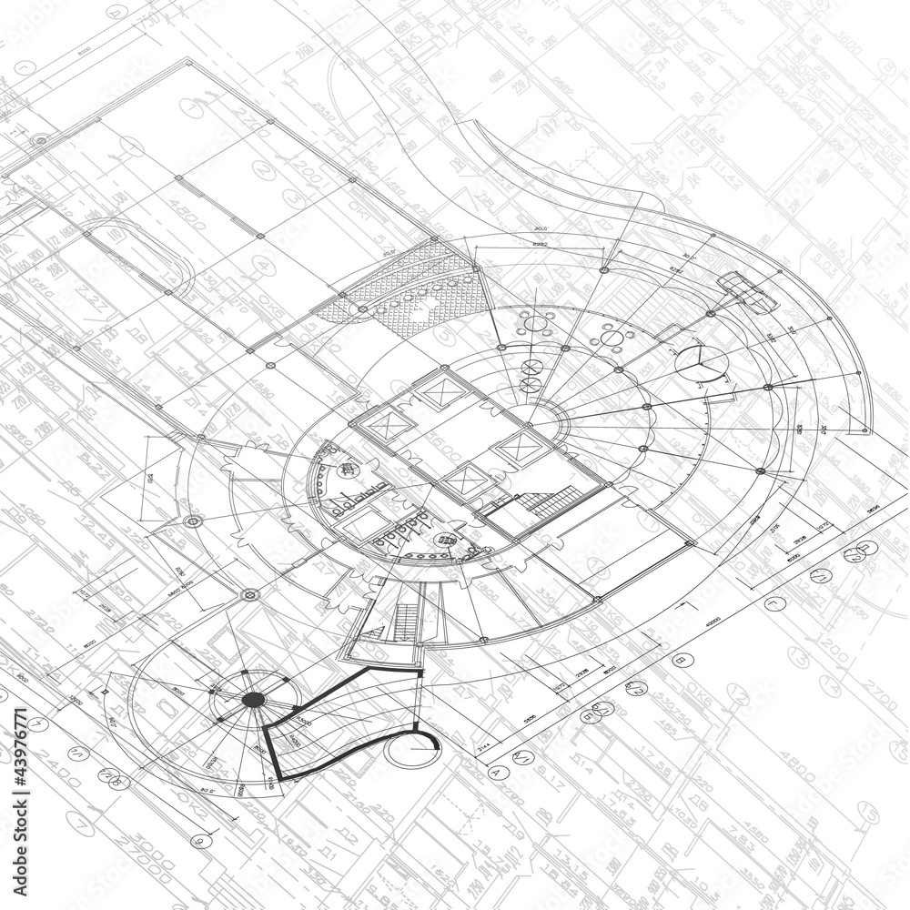 Architectural background. Part of architectural project Architectural background. Part of architectural project