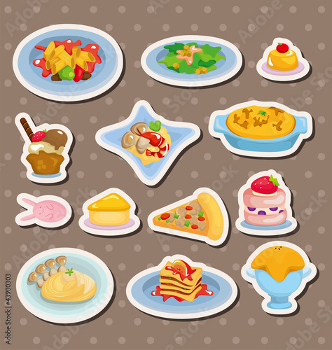 cartoon Italian food stickers