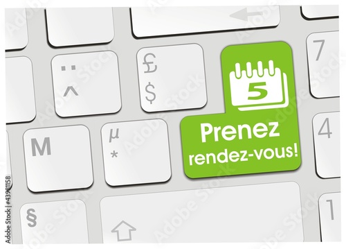 clavier prenez rendez-vous