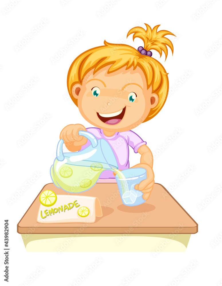 a girl drinking juice