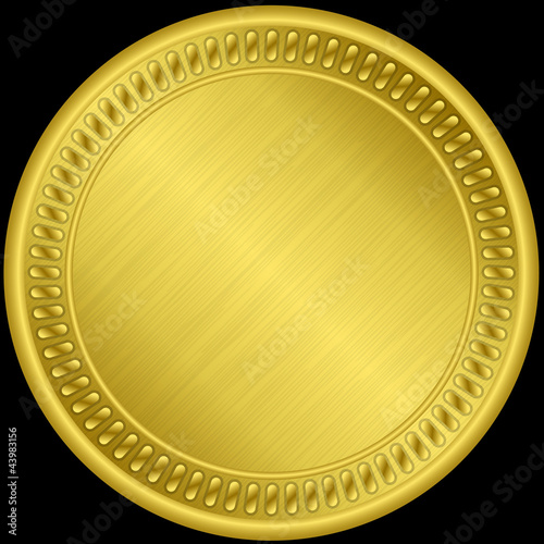 Golden medal, vector illustration