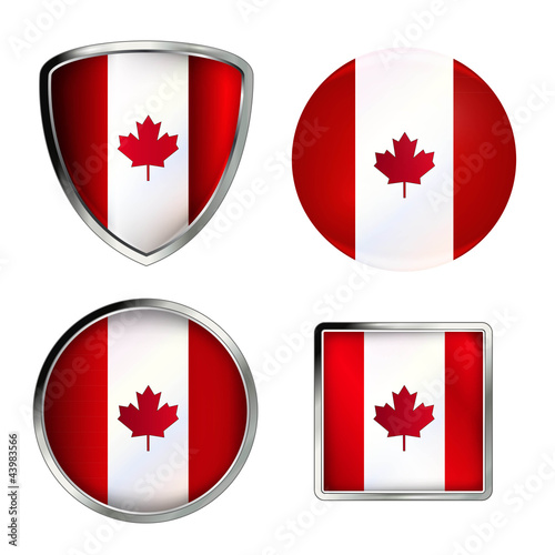 canada flag icon set