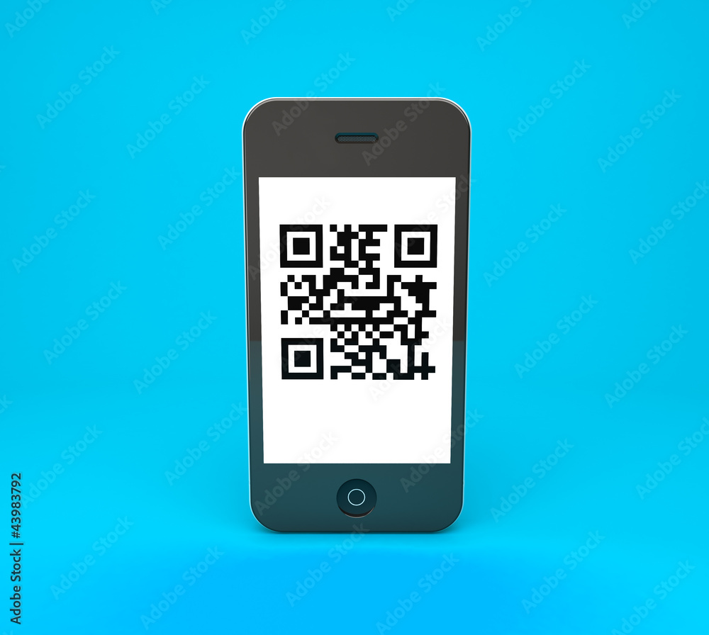 phone with qr code phone with qr code