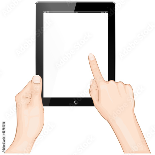 Tablet with Hands