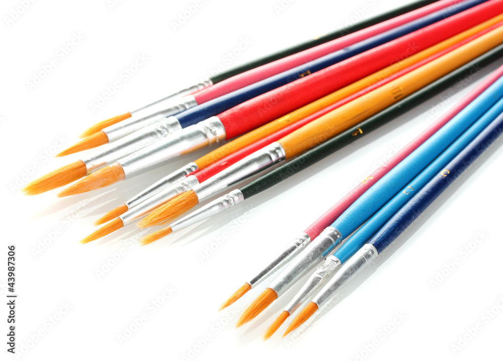 Paint brushes isolated on white Paint brushes isolated on white