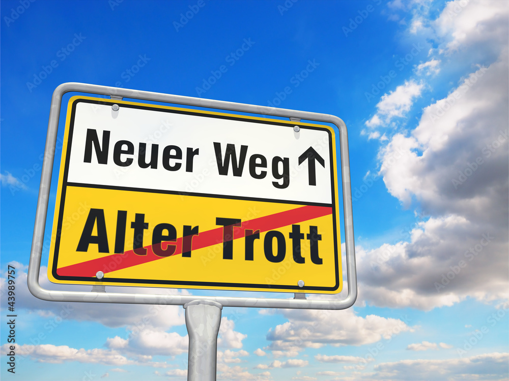 Neuer Weg StockIllustration Adobe Stock