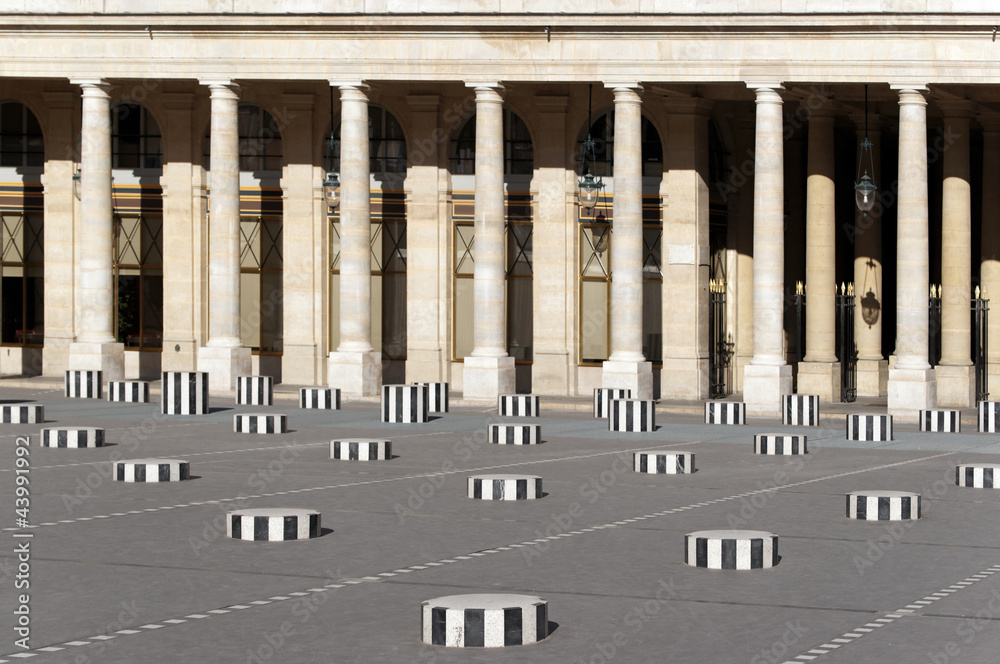 Obraz premium Paris, cour et collonnes du Palais Royal