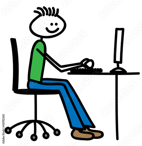 Mann am Computer