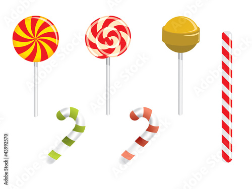 Lollipop and different candies