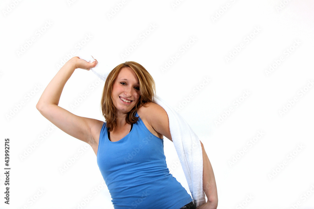 Junge Frau mit Handtuch Junge Frau mit Handtuch