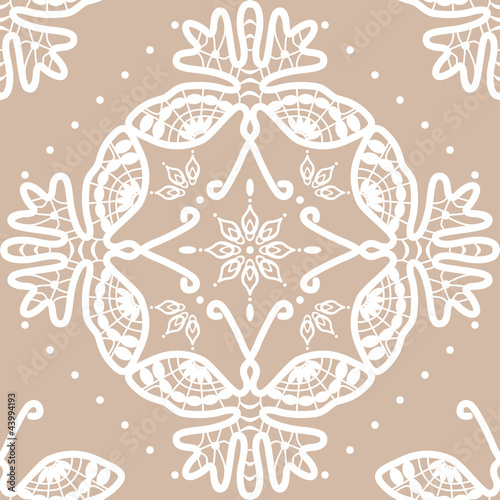 Seamless vector crochet pattern/background with butterflies
