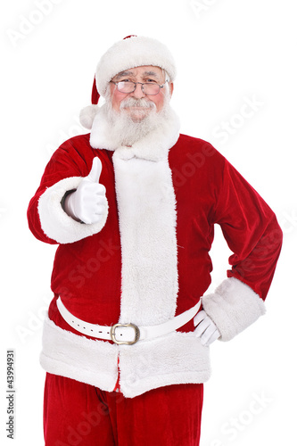 Santa Claus with  thumb up